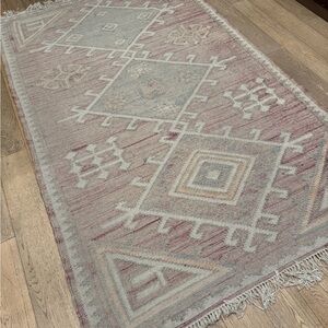 Rejuvenation Skyline Flatweave Rug — Handwoven Wool & Cotton, Made in India